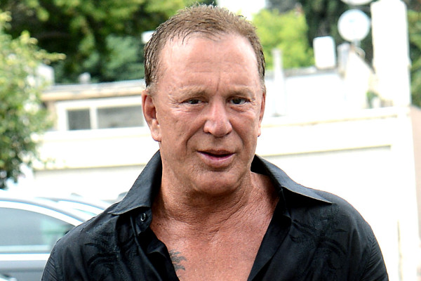 Mickey Rourke Leaves a Private Pre Emmy Party