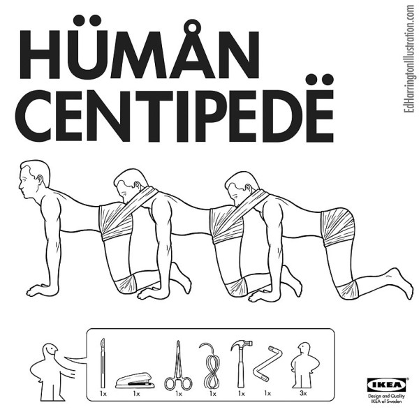ciempiés humano ed harrington ikea