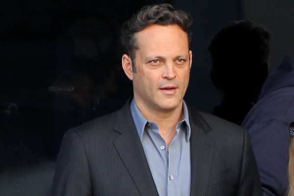 Vince Vaughn seen walking around basecamp and filming scenes for the TV show 'True Detective' in LA