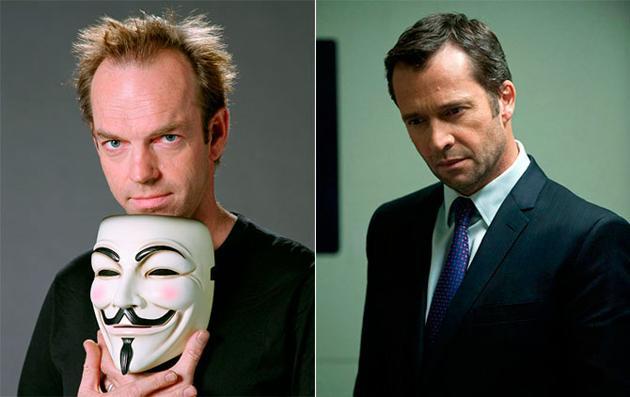 Hugo Weaving como V de Vendetta.