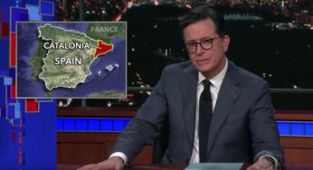 Críticas al humorista Stephen Colbert por su explicación del conflicto de Cataluña en su Late Show