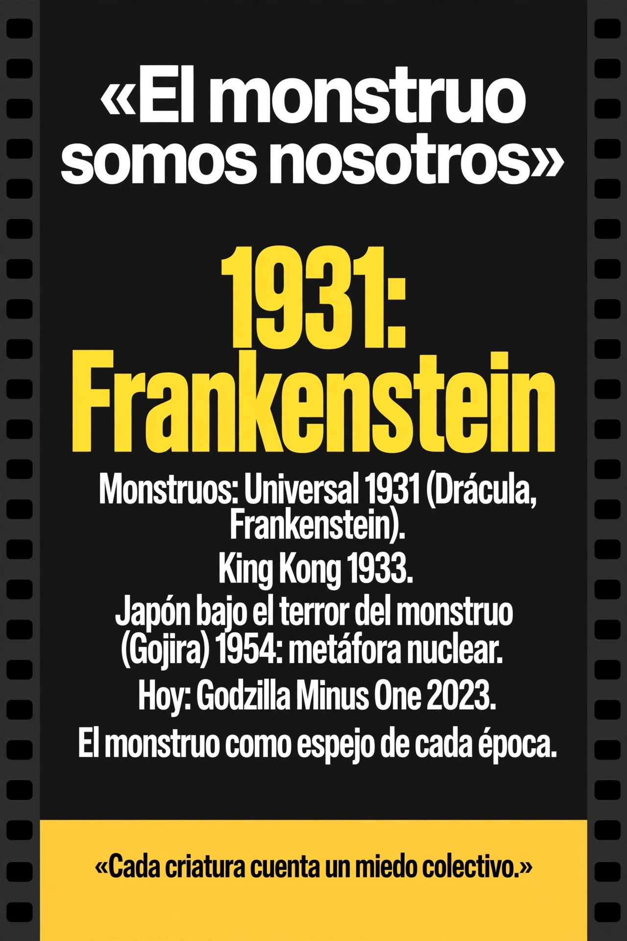 Cine de monstruos: de la Universal a hoy